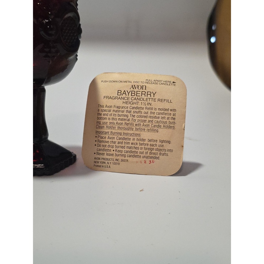 Avon Cape Cod 1876 Bayberry Fragrance Candlette Wine Goblet w/box - Picture 4 of 6